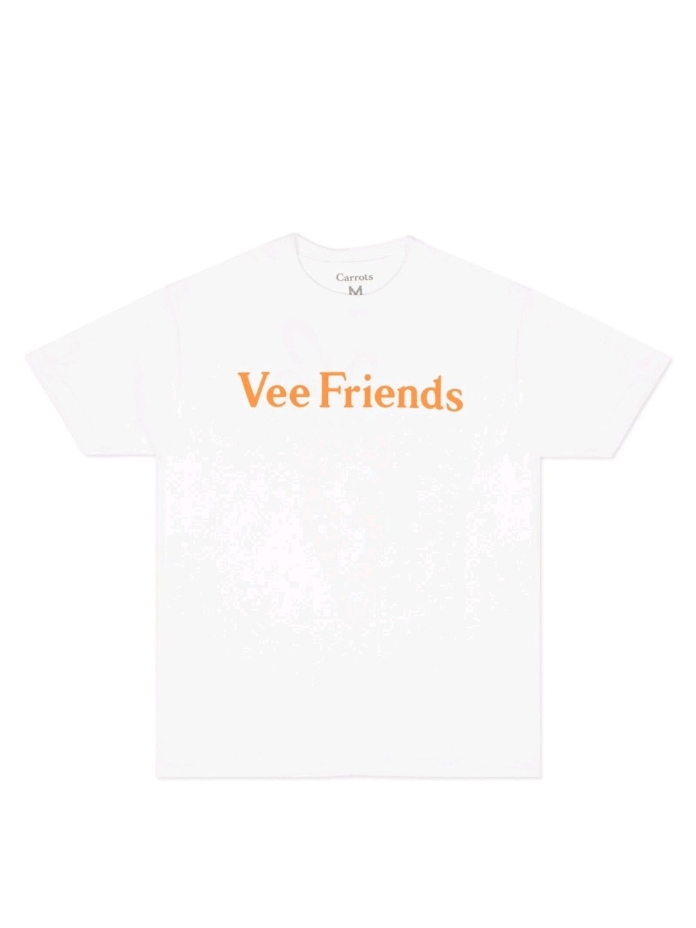 NWOT Vee Friends Logo Short Sleeve T-Shirt in White/Orange